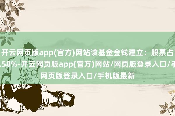 开云网页版app(官方)网站该基金金钱建立：股票占净值比27.58%-开云网页版app(官方)网站/网页版登录入口/手机版最新