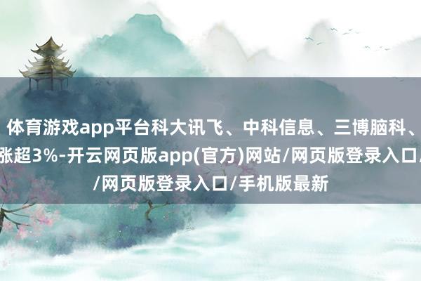 体育游戏app平台科大讯飞、中科信息、三博脑科、立异医疗等涨超3%-开云网页版app(官方)网站/网页版登录入口/手机版最新