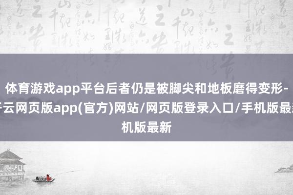 体育游戏app平台后者仍是被脚尖和地板磨得变形-开云网页版app(官方)网站/网页版登录入口/手机版最新